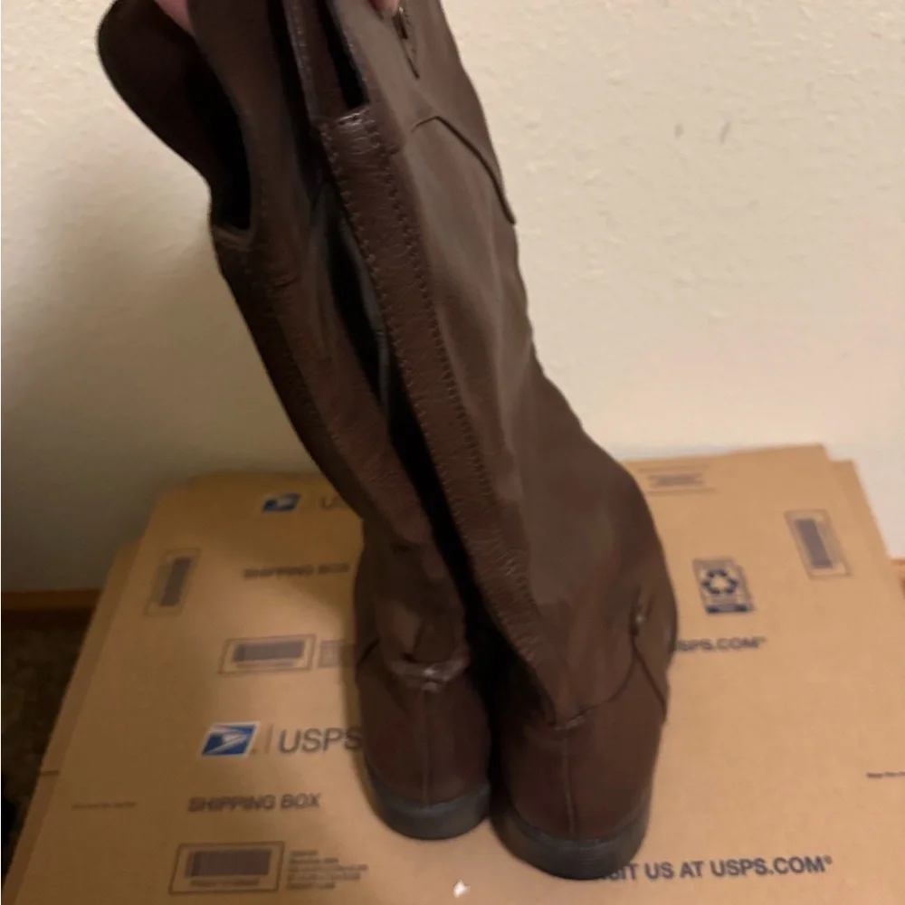 Unr8ed Brown Knee-High‎ Leather Boots
